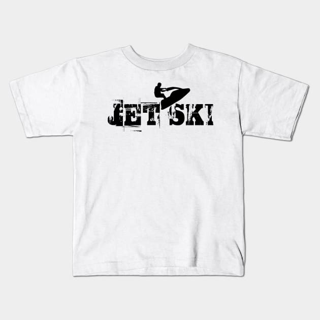 Jet Ski Kids T-Shirt by clintoss